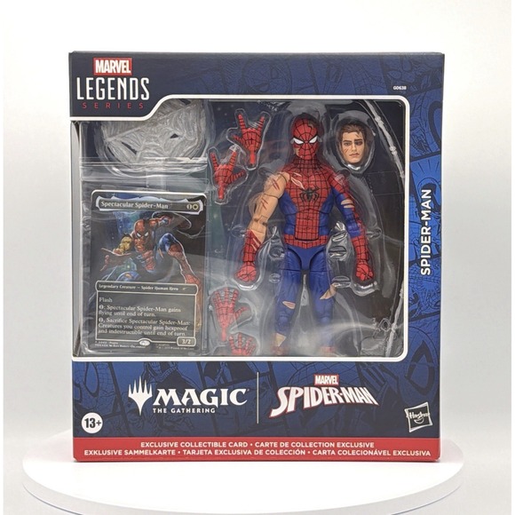 Marvel Other - Hasbro‎ Marvel Legends Battle Damage Spider-Man 6" MTG Exclusive Card NIB